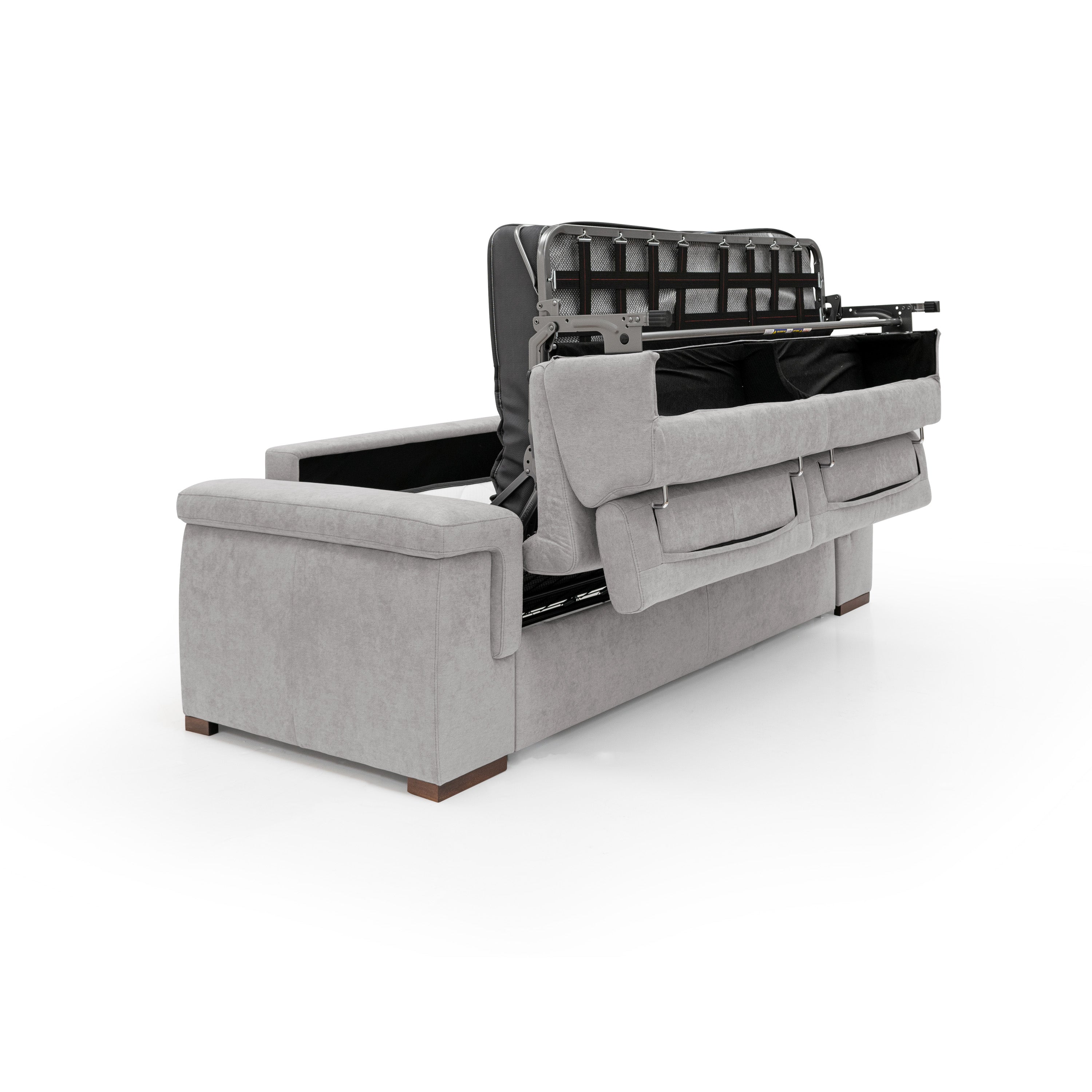 Giunone Divano letto mat. H18 200 cm (mat. 120x197 cm) grigio chiaro