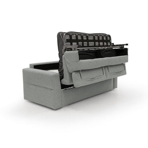 Avalon Divano letto con materasso H18 180 cm (mat. 120x197 cm) grigio chiaro