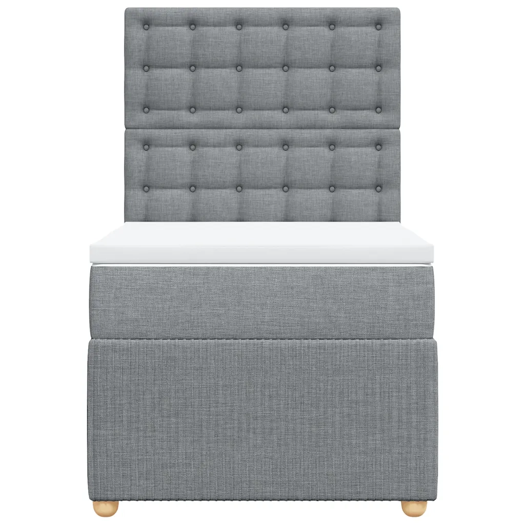 Giroletto a Molle con Materasso Grigio Chiaro 80x200 cm Tessuto 3294197