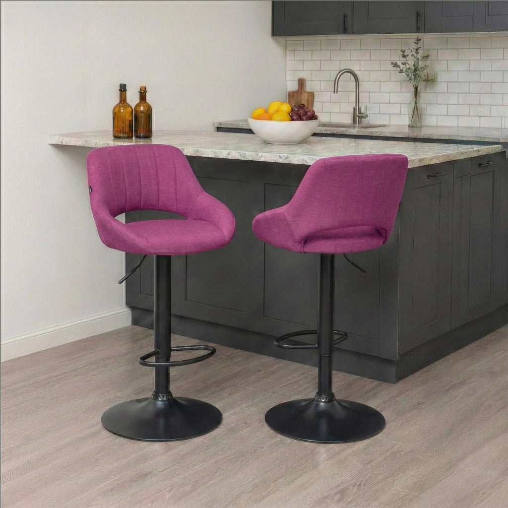 Set di 2 sgabelli da bar tessuto Milet B 10