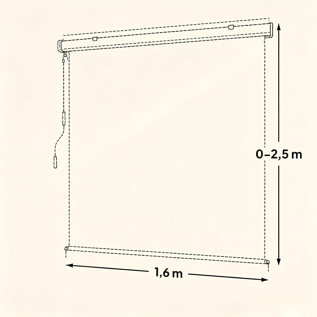 Tenda da sole verticale per porte balcone, oscurante. Solo con tenda a rullo.