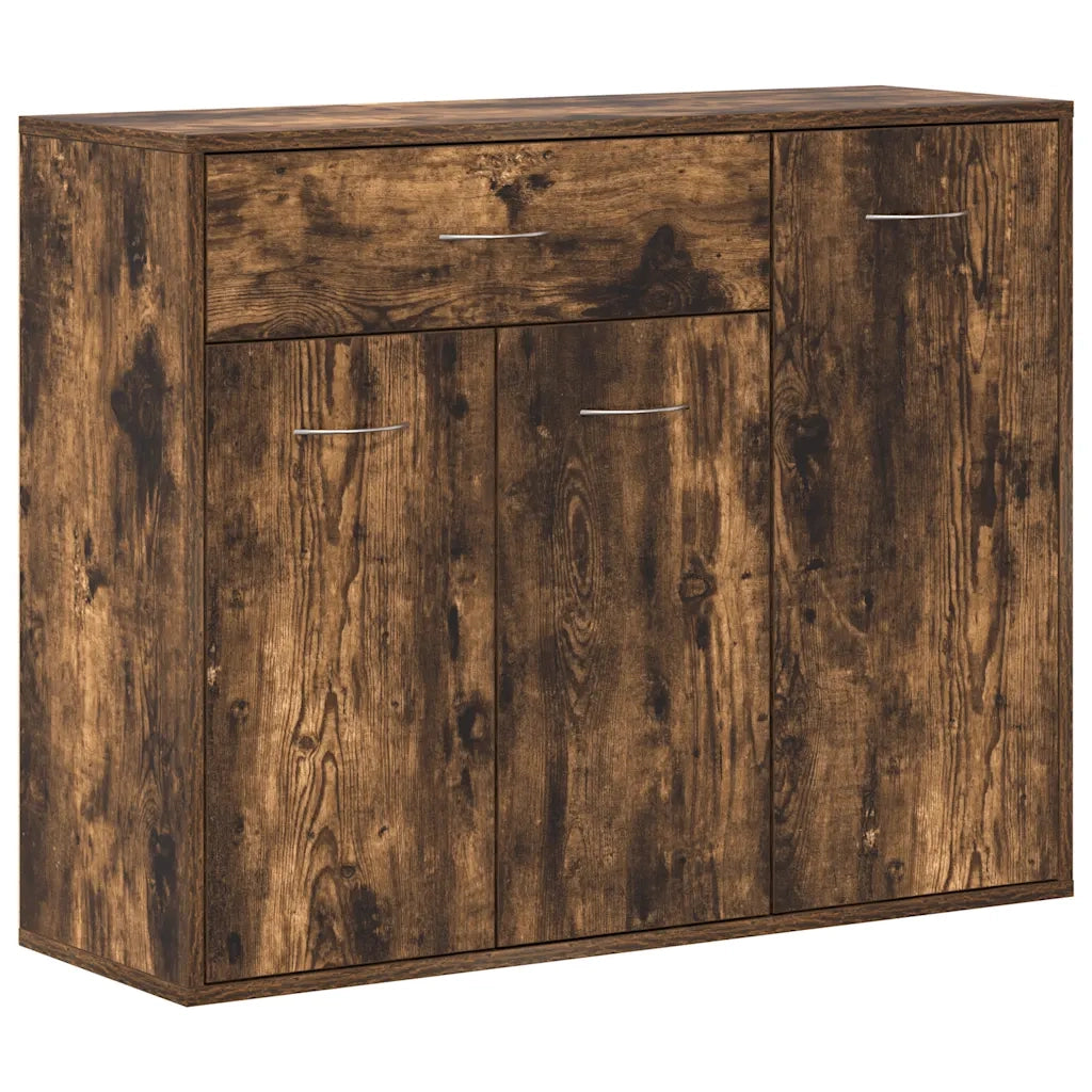 Credenza Rovere Fumo 88x30x70 cm in Legno Ingegnerizzato