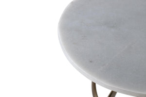 Tavolino in alluminio e marmo