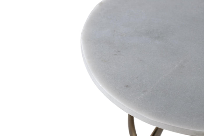 Tavolino in alluminio e marmo