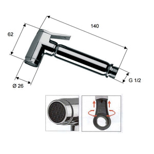 Doccetta bidet a pulsante lux cromata