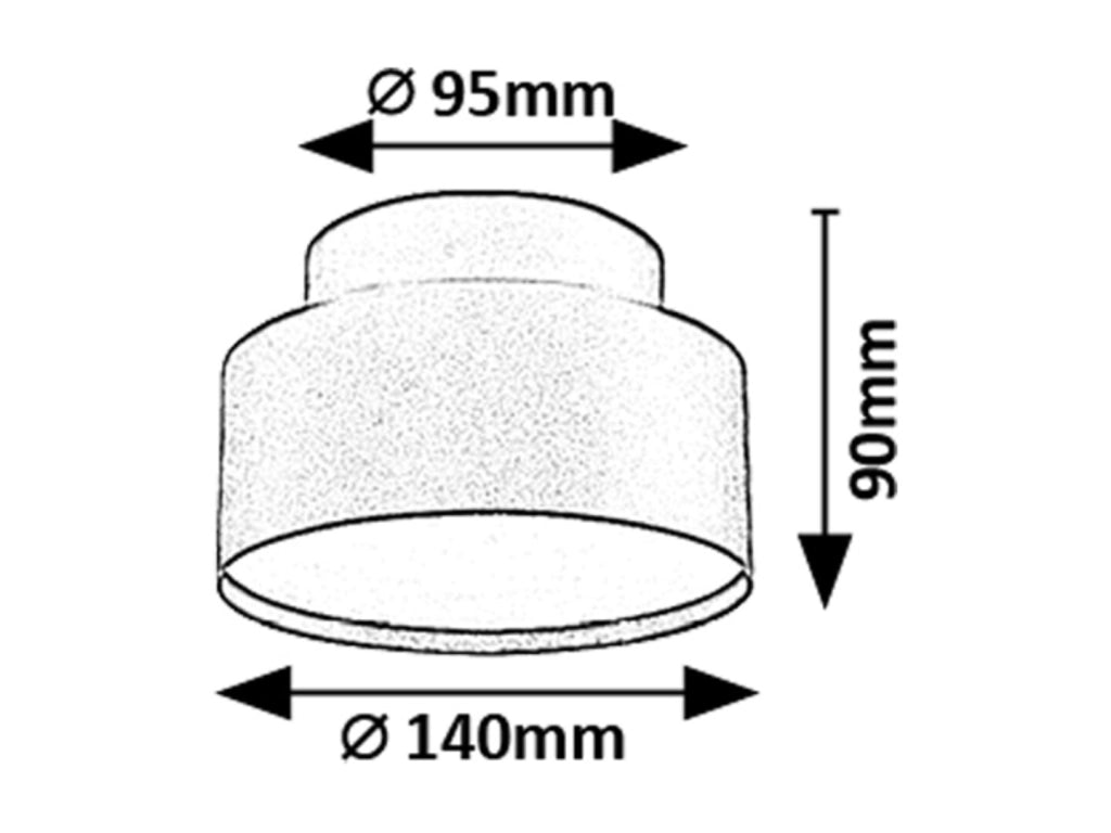 Plafoniera LED nera tonda Ø14cm 24W 3000K Ovidia Rabalux