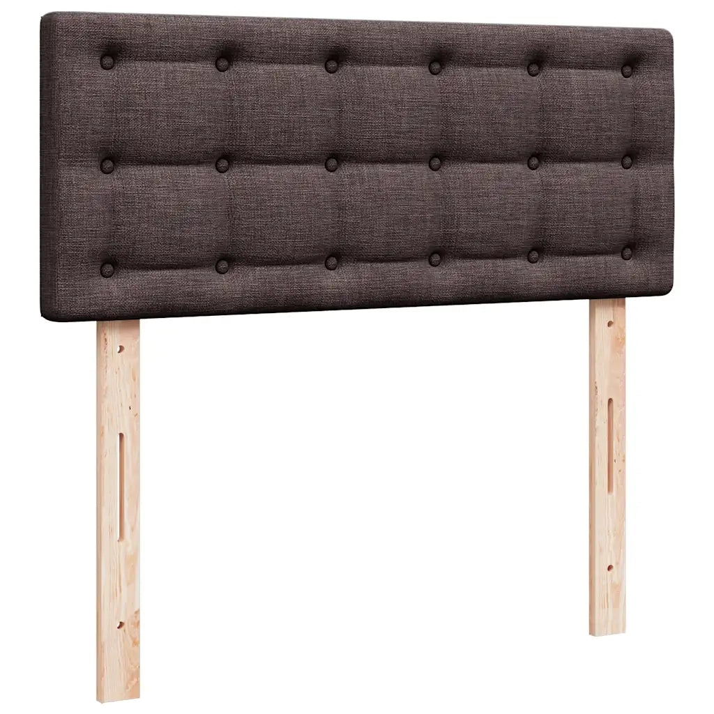 Giroletto a Molle con Materasso Marrone Scuro 120x200cm Tessuto 3287052