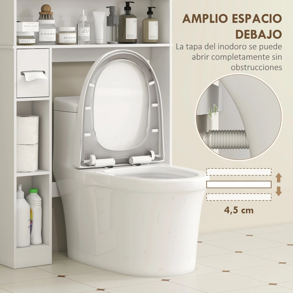 Mobiletto Sospeso per Bagno con 2 Ante e Ripiano Regolabile ¨C Zephmum ¨C Bianco 60x30x30