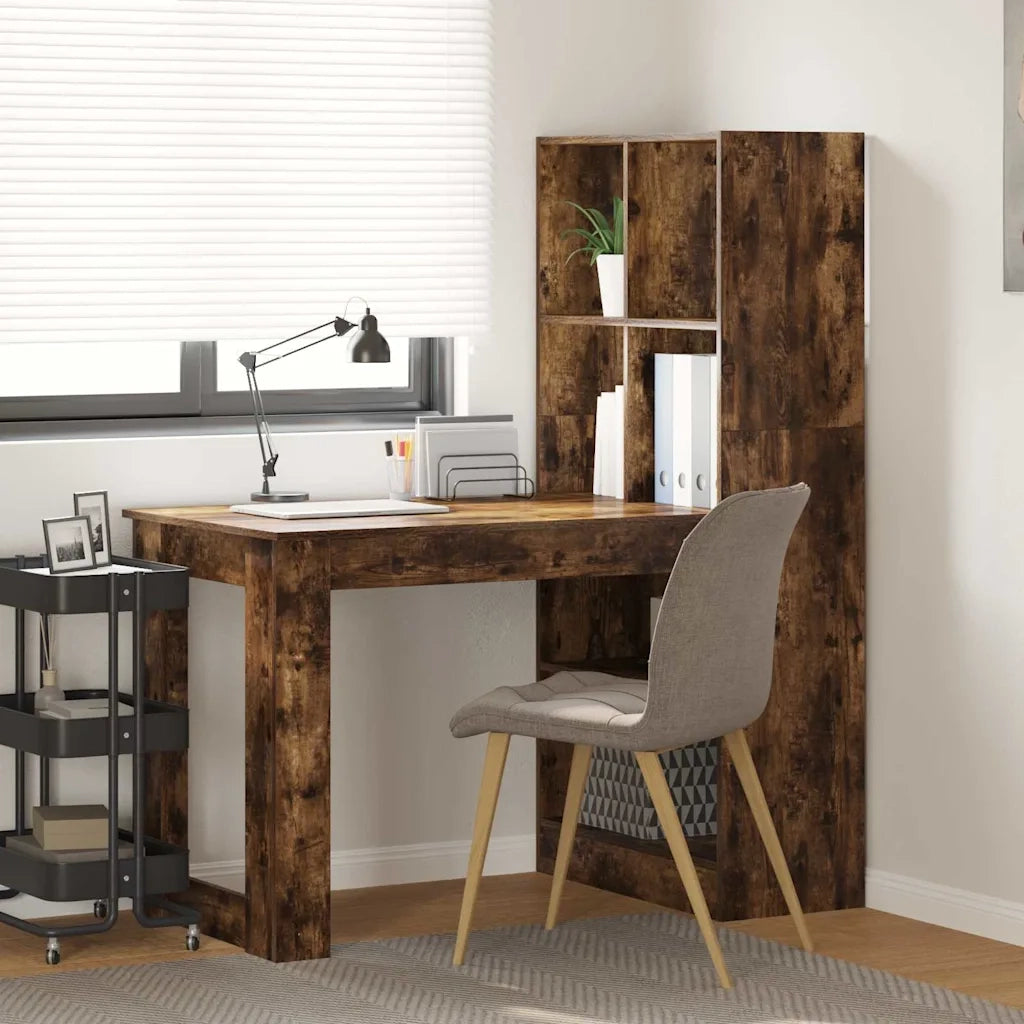 vidaXL Scrivania Rovere fumo 122 x 67 x 145 cm Legno multistrato