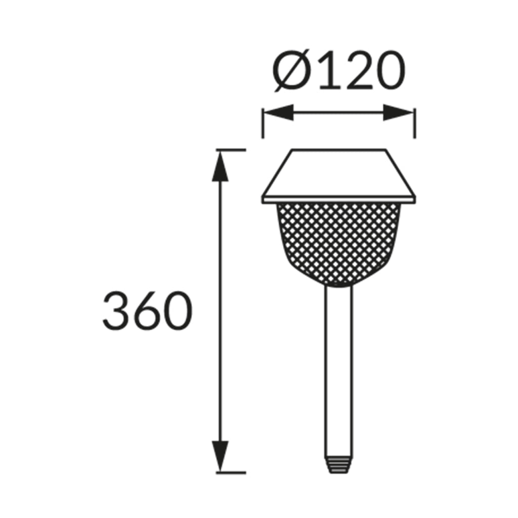 Lampada solare a picchetto 6500K acciaio IP44 Struhm