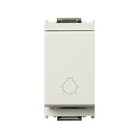 16081.B Pulsante con Simbolo Luce Bianco 1P No 10A Idea