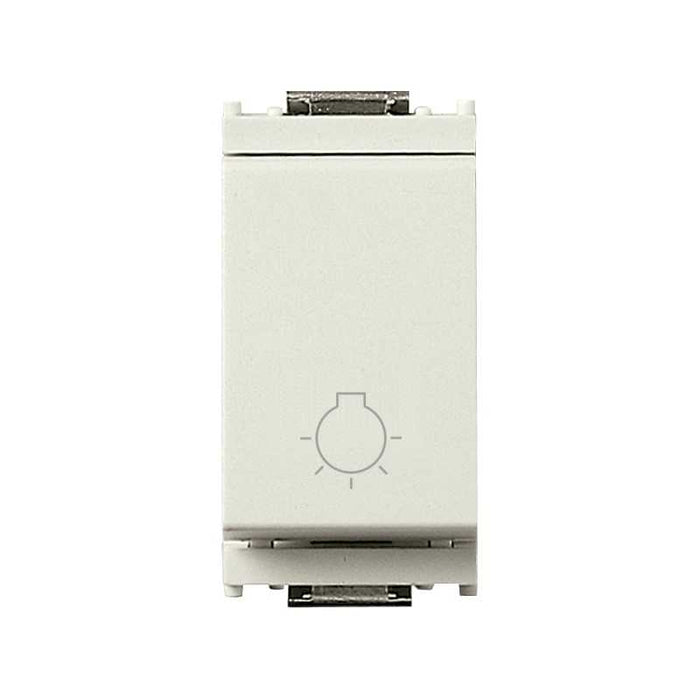 16081.B Pulsante con Simbolo Luce Bianco 1P No 10A Idea