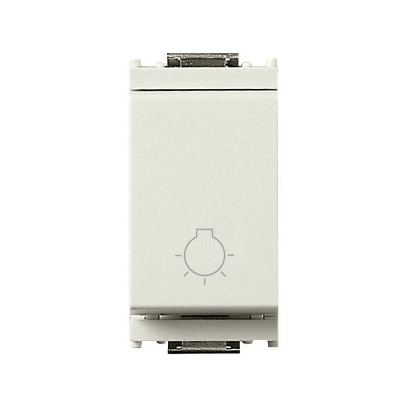 16081.B Pulsante con Simbolo Luce Bianco 1P No 10A Idea