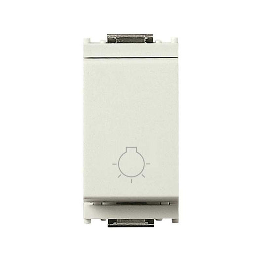 16081.B Pulsante con Simbolo Luce Bianco 1P No 10A Idea