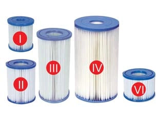 CARTUCCIA RICAMBIO PER FILTRI PISCINE tipo I, ø cm.8x9h. (art.58093) set pezzi 2    BESTWAY