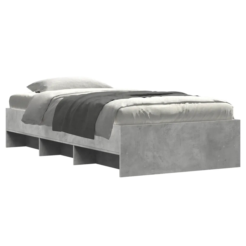 Giroletto-Struttura Letto Grigio Cemento 100x200 cm in Legno Multistrato 399195