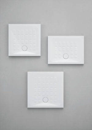 Piatto doccia in ceramica alto 4 cm - Cube by Azzurra Ceramiche - Misura: 80 x 100 x 4h