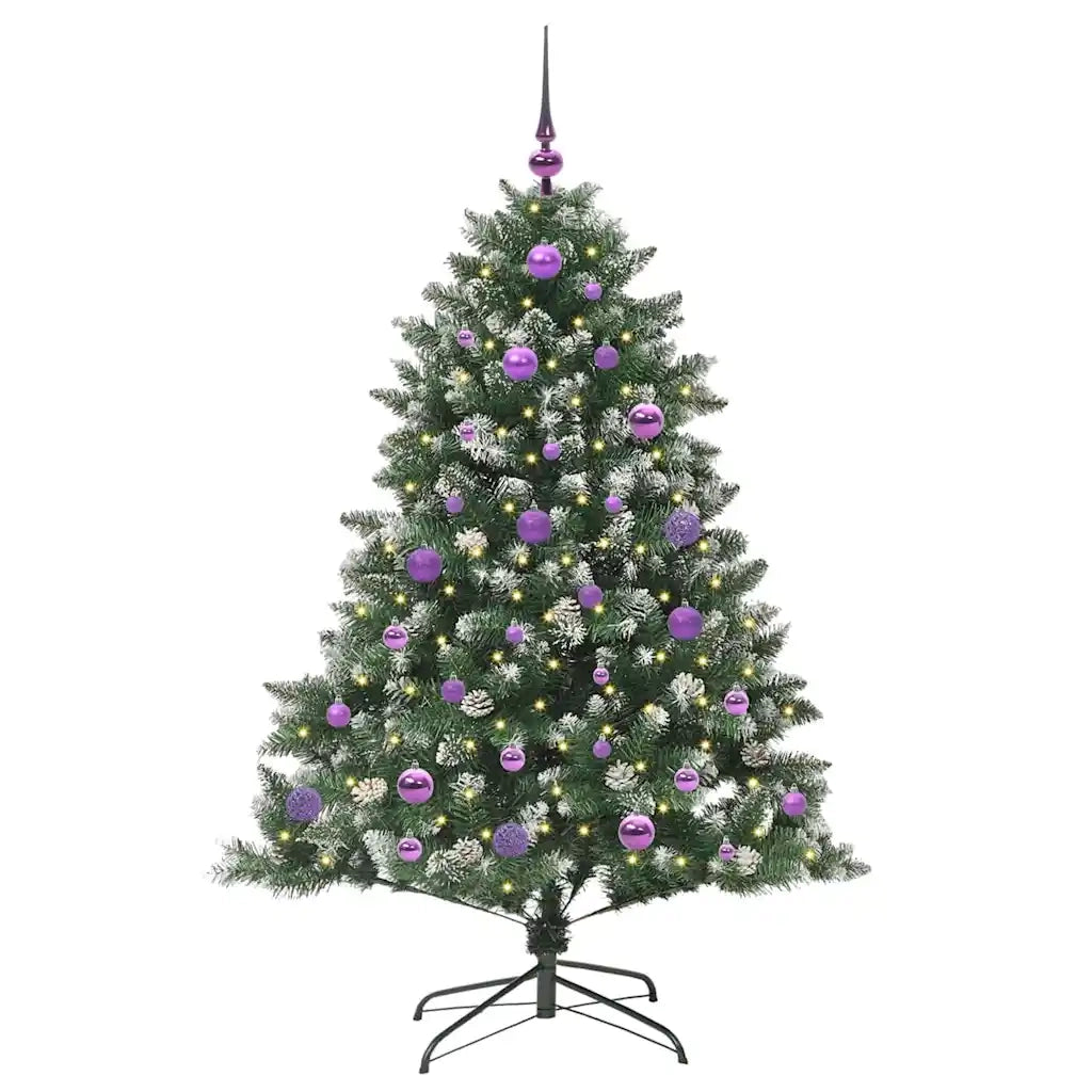 Albero di Natale artificiale con 150 LED Verde 150 cm 3395227