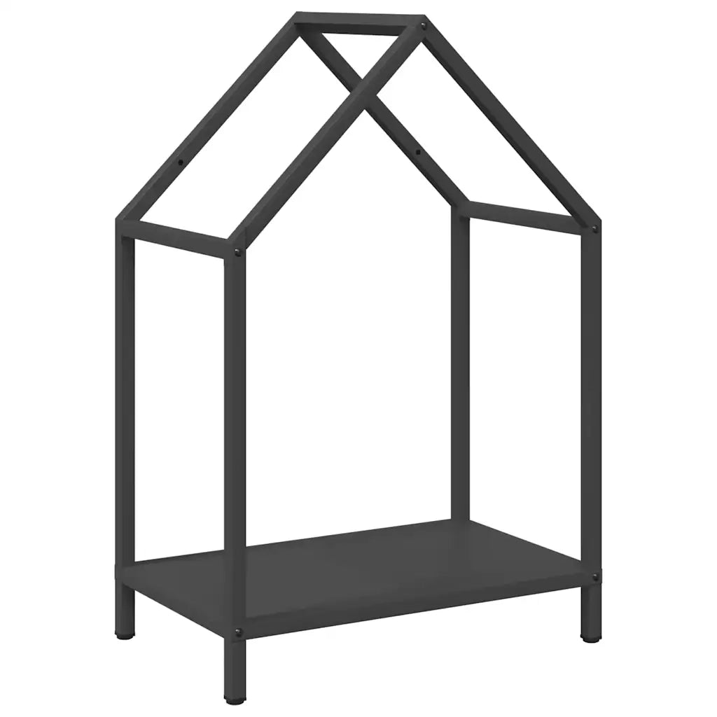 Rastrelliera per Legna da Ardere Nera 40x25x60 cm CFW6071335