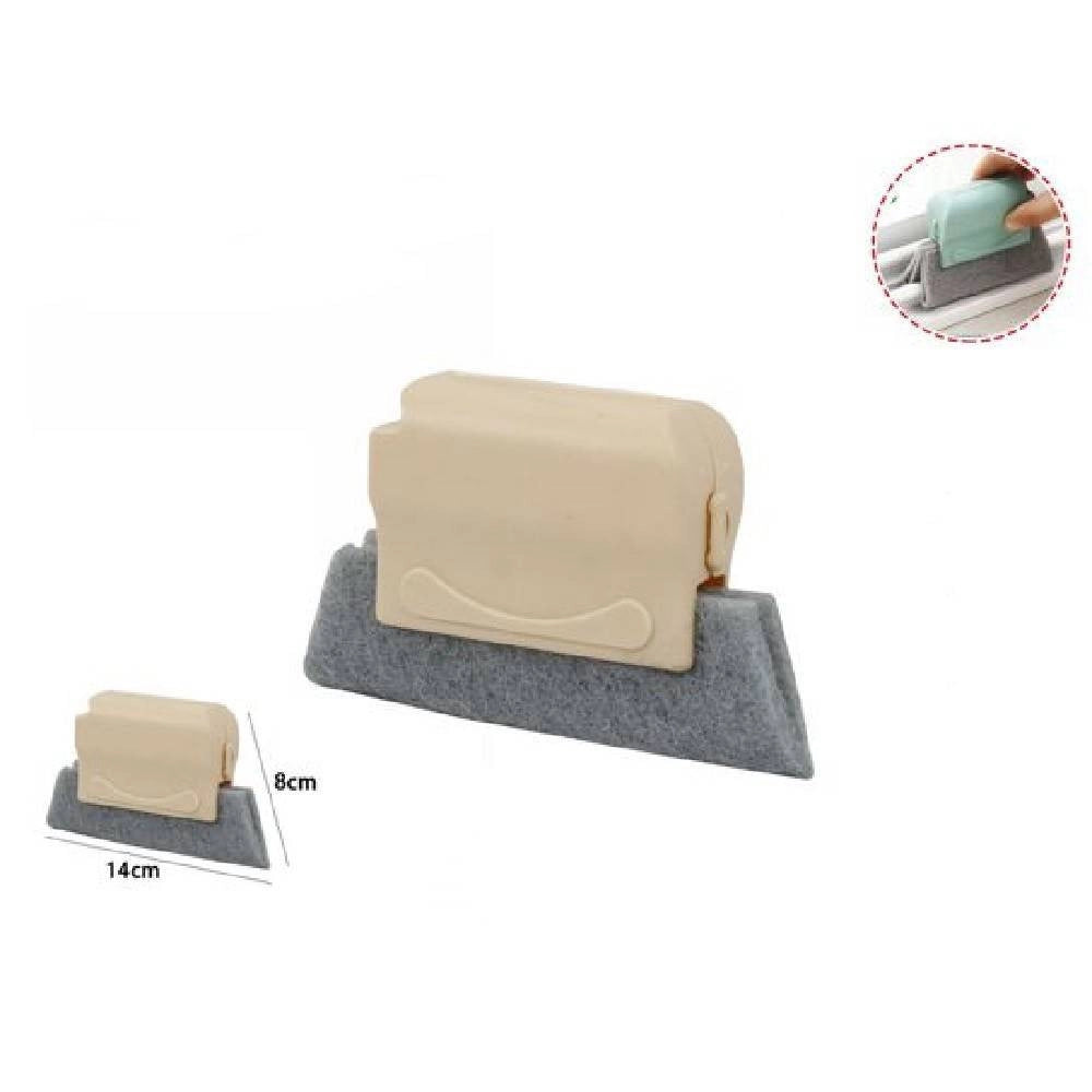 Trade Shop - Spazzola Panno Pulizia Scanalatura Finestra 70208 Lavabile Fessure Pulizia Angoli -