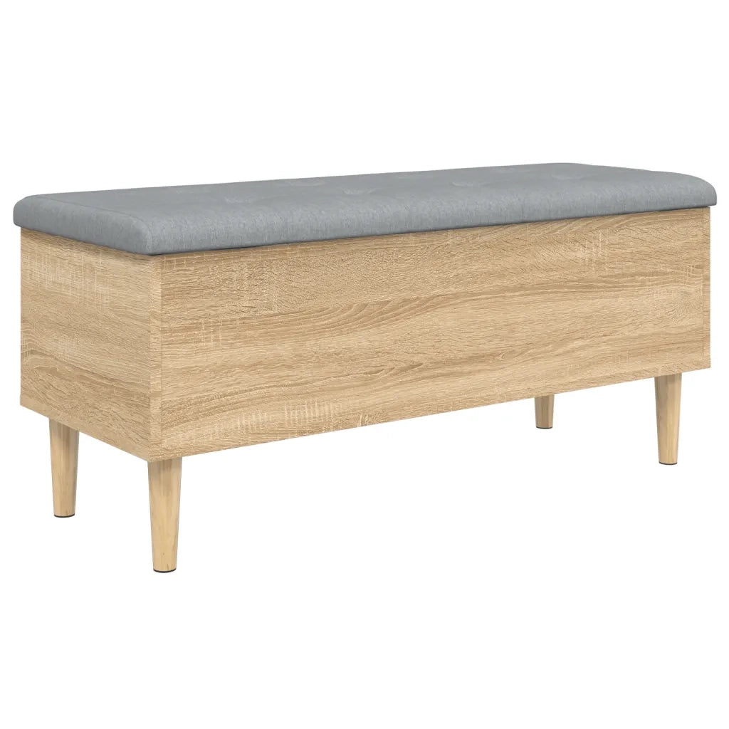 Panca Portaoggetti Rovere Sonoma 102x42x46 cm Legno Multistrato 835084