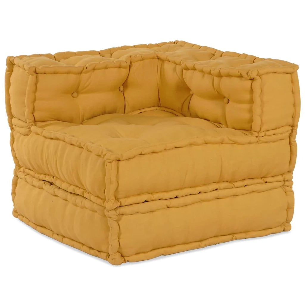 Divano modulare 4 pcs Giallo Tessuto 3315083