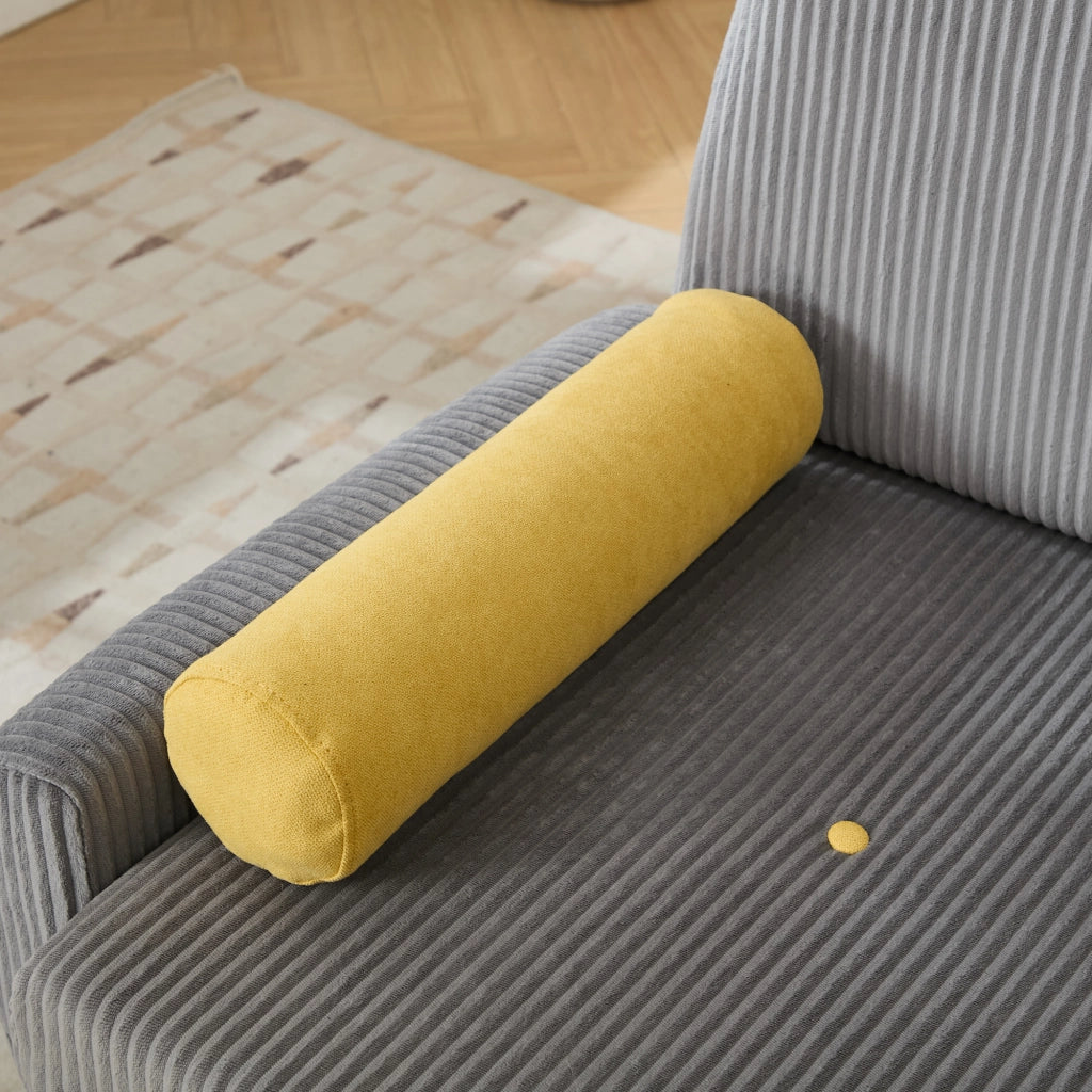 Divano Loveseat con Vano Contenitore ¨C MINIMAL ¨C Grigio, Tessuto Cord