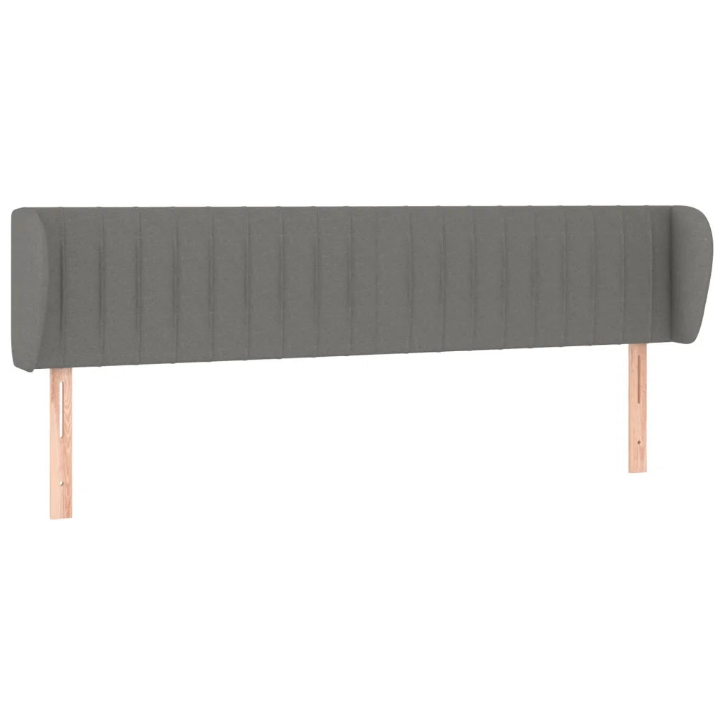 Testiera ad Orecchio Grigio Scuro 183x23x78/88 cm in Tessuto 3117397
