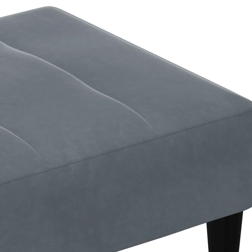 Poggiapiedi Grigio Scuro 77x55x31 cm in Velluto 4007367