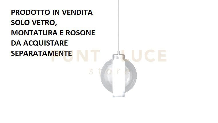KIT DUE VETRI ESTERNO TRASPARENTE + INTERNO SATINATO + 2 GOMMINI SILICONE