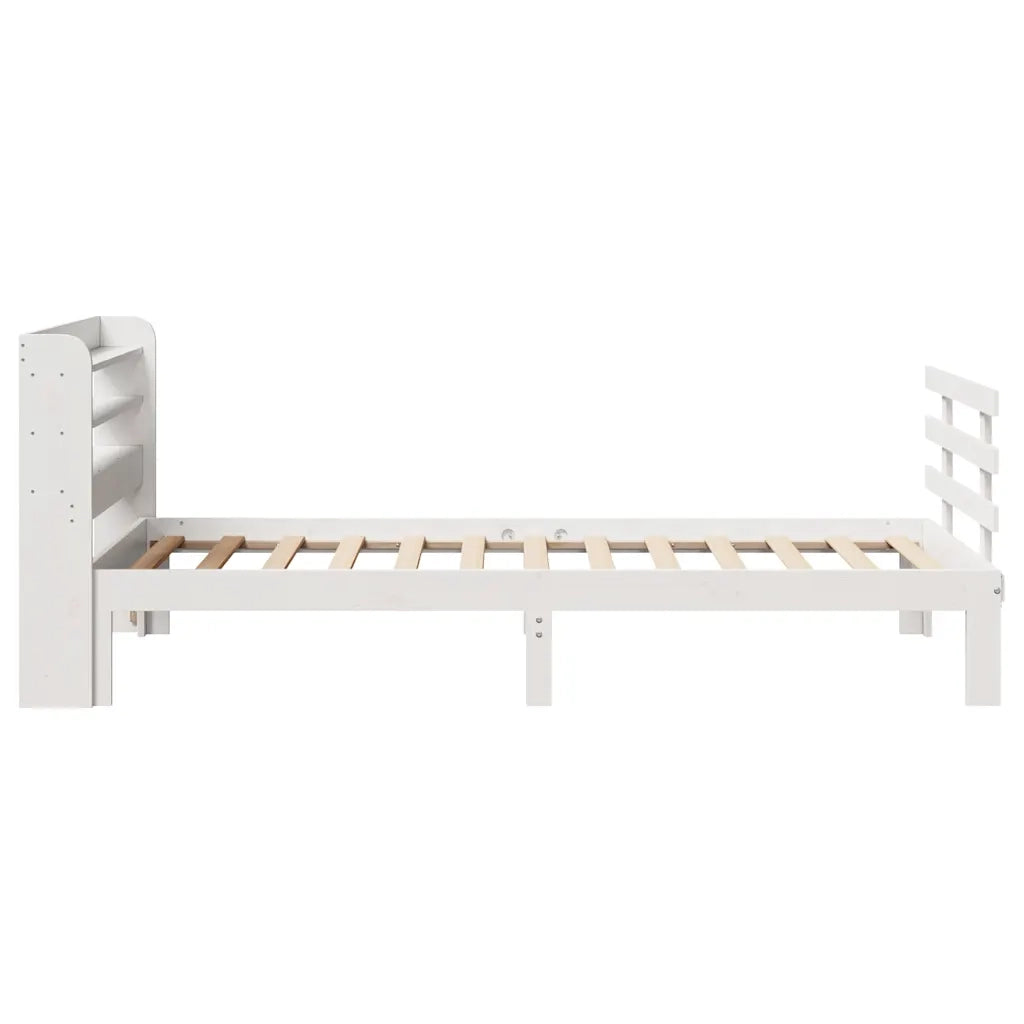 vidaXL Giroletto con Testiera Bianco 75x190 cm Legno Massello di Pino