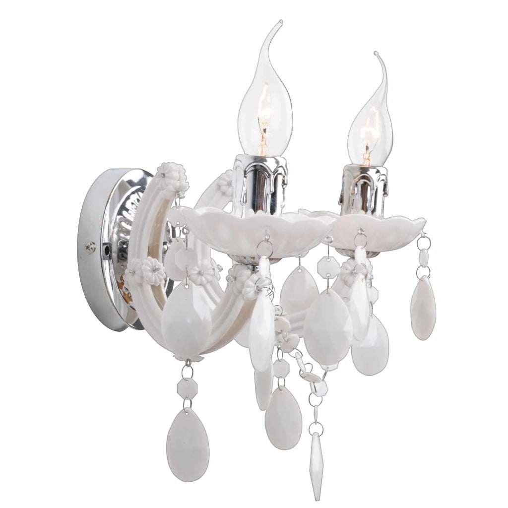 LÚZETE - APPLIQUE 2 LUCI PRIMAVERA BIANCO