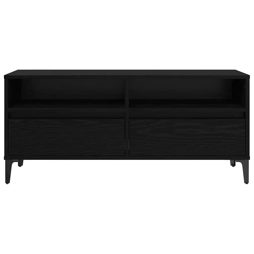 Mobile TV con cassetto-Credenza TV-Console TV Rovere Nero 100 x 34,5 x 44,5 cm 121905