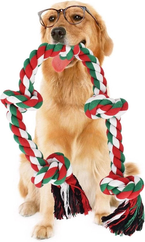 Giocattolo per cani in corda per cani grandi 92 cm XXL con 5 nodi / giocattolo per mordere e tirare la corda