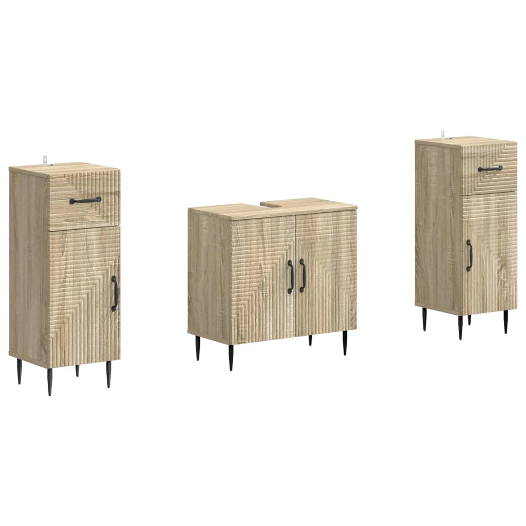 Set di Armadi da Bagno da 2 Pezzi HAARLEM Rovere Sonoma 3418019