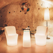 Seduta Comfy Moon con led in resina 60x60 cm