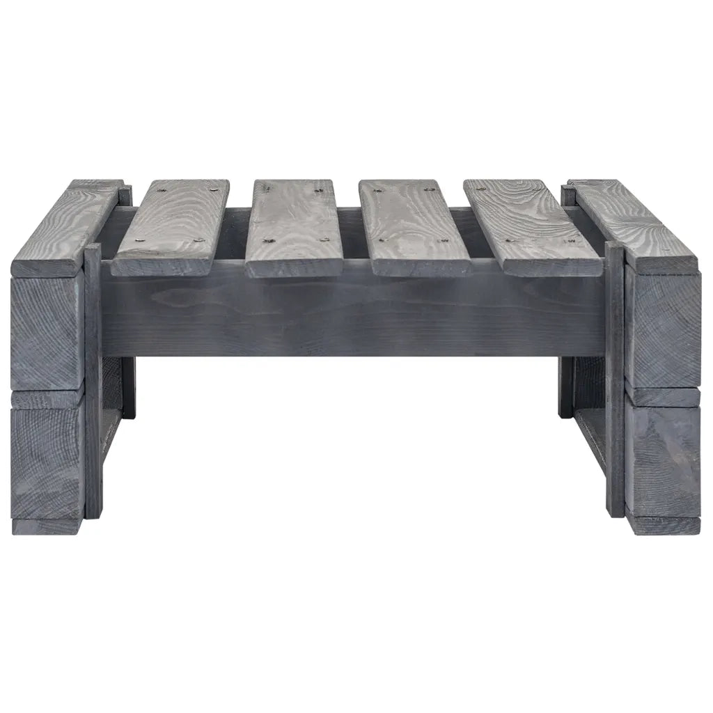 Ottomana da Giardino Pallet in Legno di Pino Impregnato Grigio 3066417