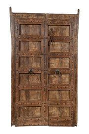 Biscottini Porta portone in legno massello e ferro da interno o da esterno vecchia e antica medievale