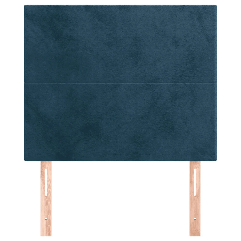 Testiera 2 pz Blu Scuro 80x5x78/88 cm in Vellutocod mxl 73620