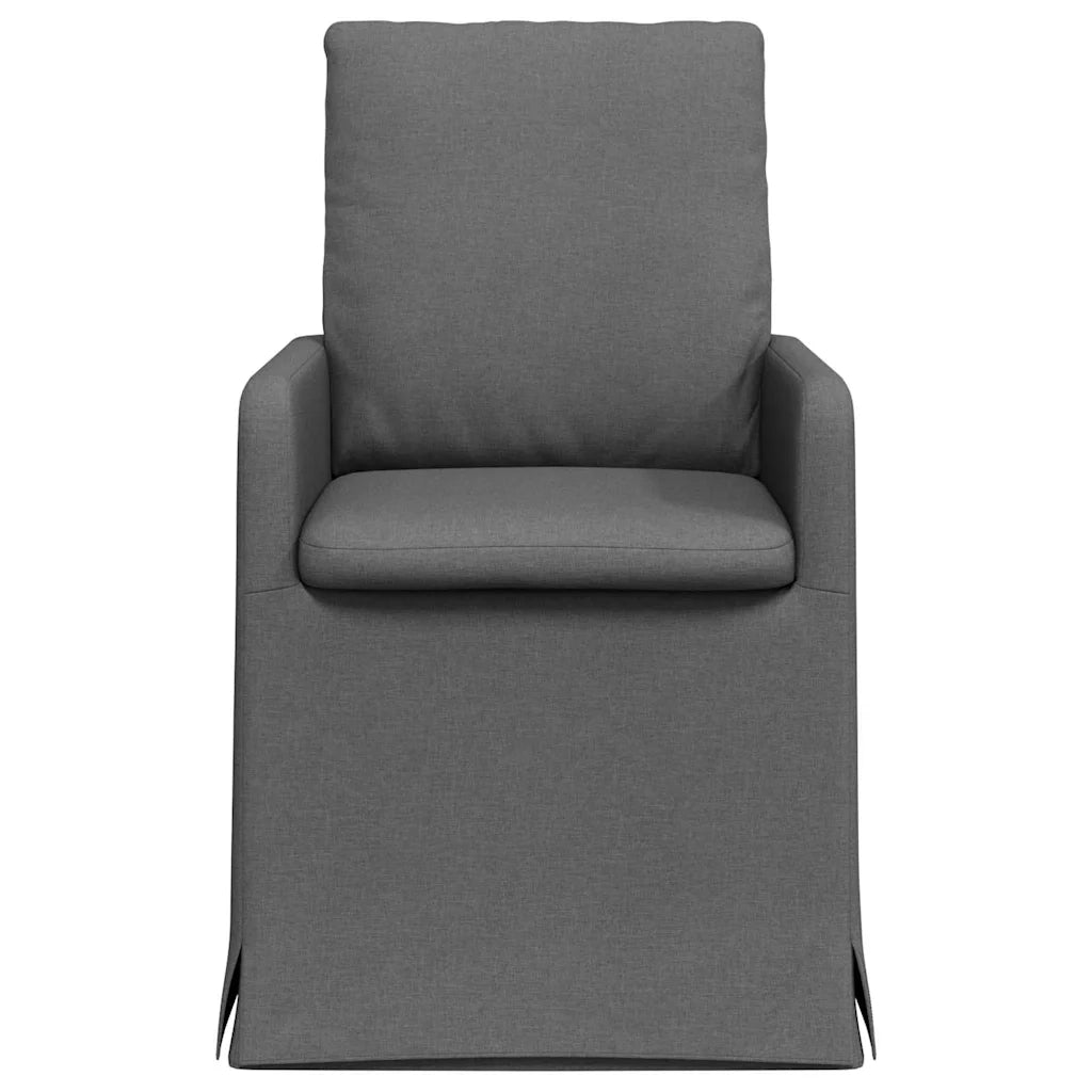 Sedie da pranzo 2 pcs Grigio scuro 57 x 67 x 98 cm Tessuto