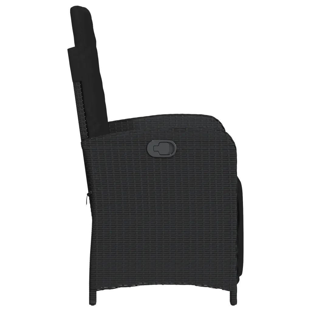 Sedie da Giardino Reclinabili 2 pz con Poggiapiedi Polyrattan 365193
