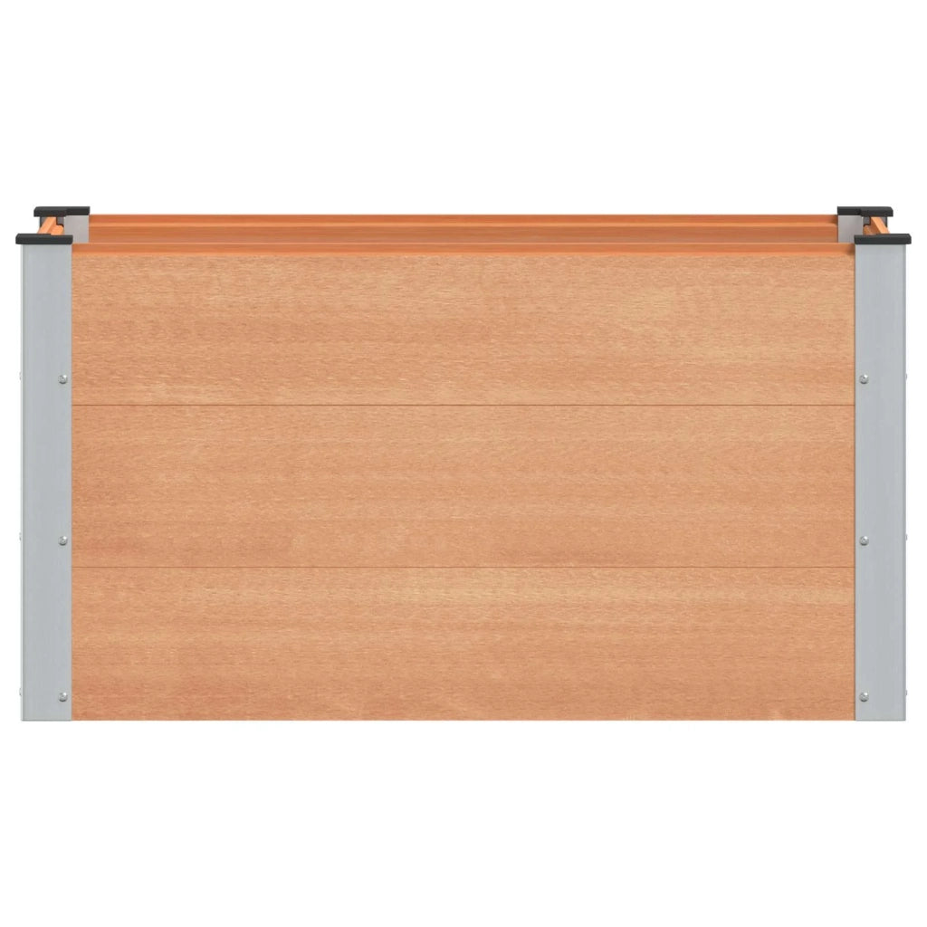 Letto rialzato da giardino Marrone 100 x 50 x 54 cm alluminio 42038996