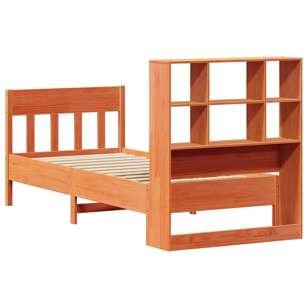 Letto senza Materasso Marrone Cera 75x190 cm in Legno di Pino 3323247