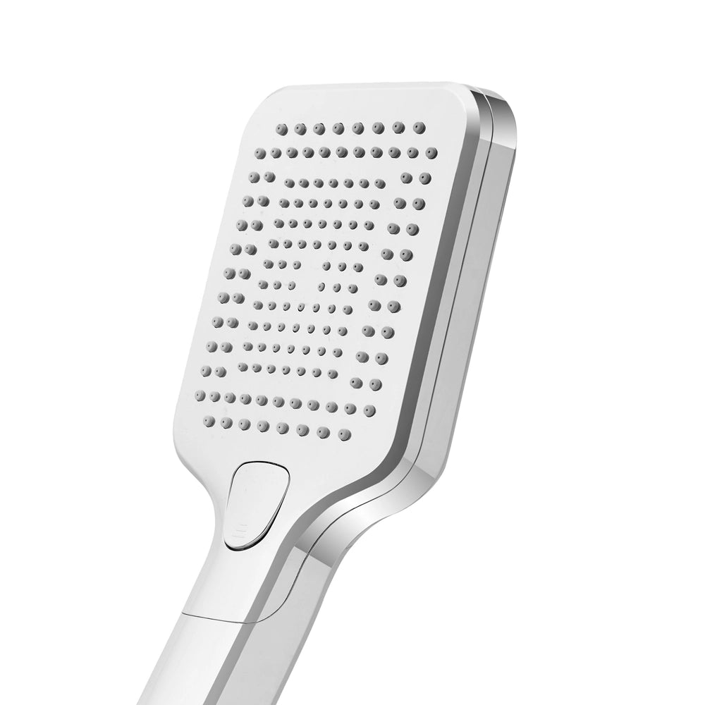 Doccetta quadrata 26,6 cm con tre tipi di getto cromo in ABS Hidra