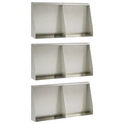 Muro di contenimento 6 pz 40 x 12 x 30 cm Acciaio Inox Argento 3449139