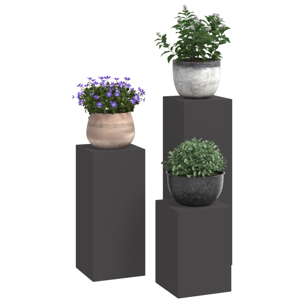 Portapiante da esterno Pillar 3 pcs Acciaio Nero