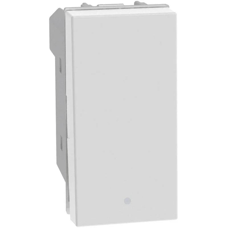 Pulsante in apertura Bticino MatixGO 1P NO-NC 10A 1 modulo bianco JW4034