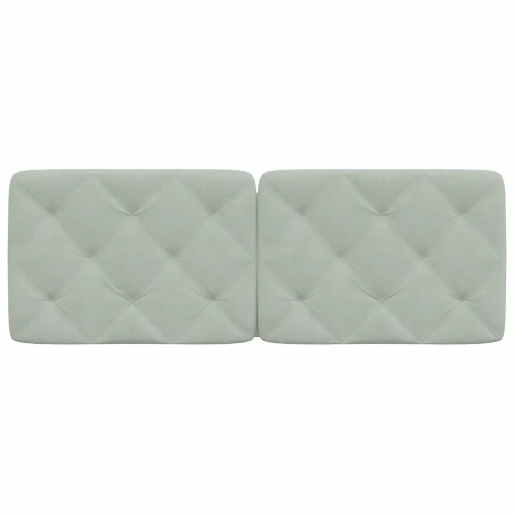 Cuscino Testiera Grigio Chiaro 140 cm in Velluto CFW4333930