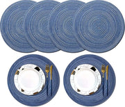 Set di Piatti Ronde Decorativi - Accessori da Tavola - 6 Pezzi - Neutrale - Polipropilene e Cotone