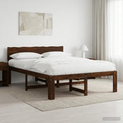 Letto matrimoniale con testiera ROSTOCK Marrone Scuro 3405464